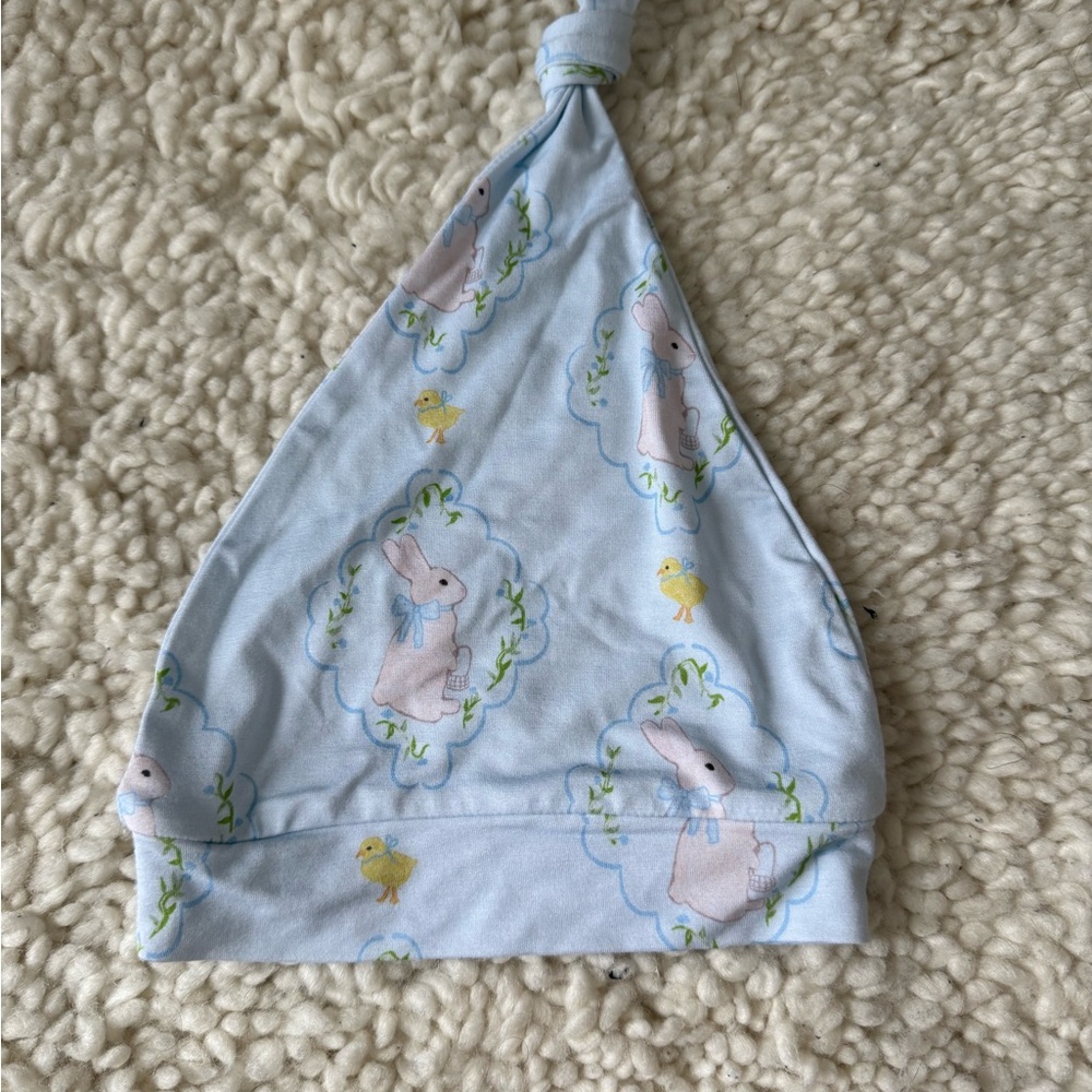 Blue Bunny Print Kids Hat